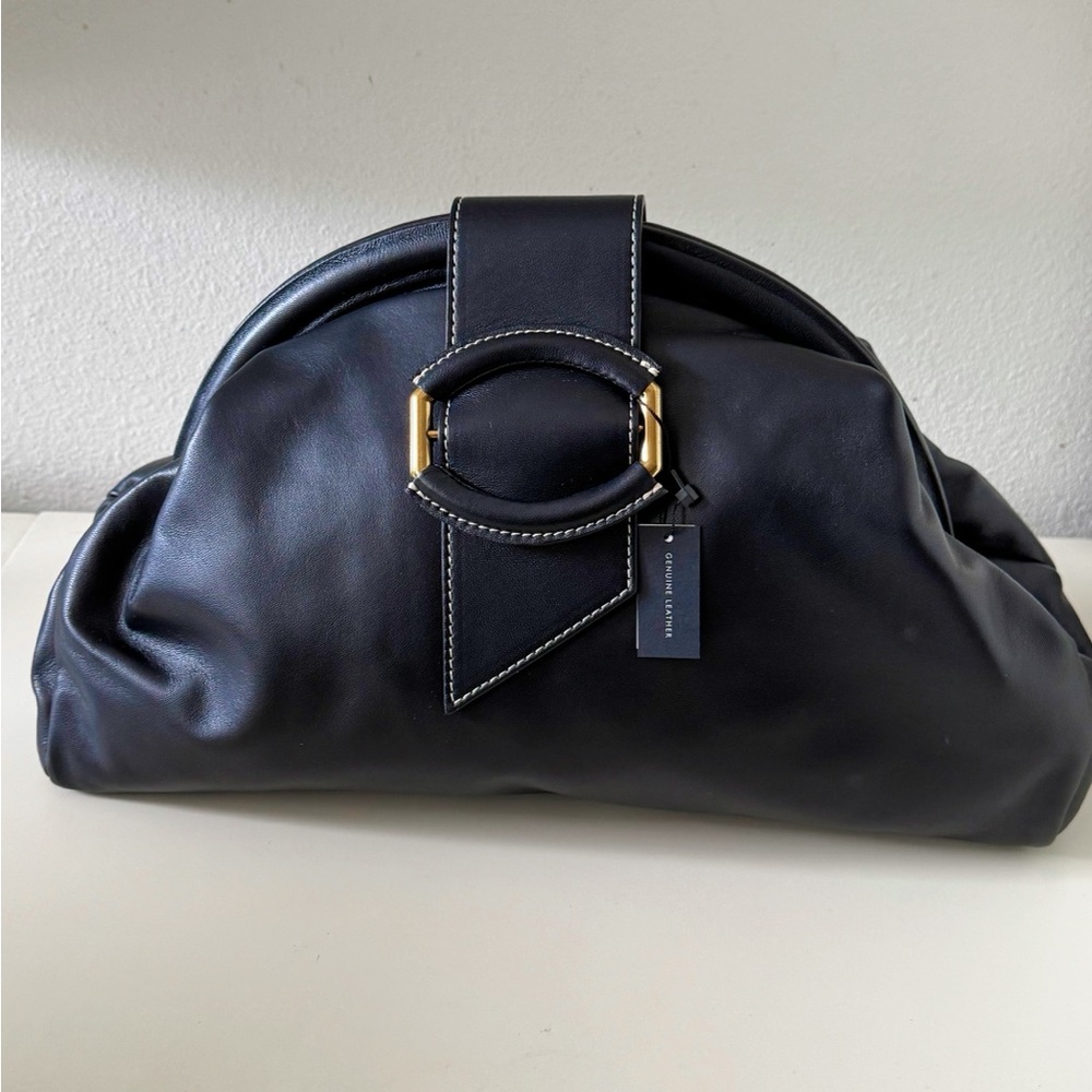 Banana Republic Oversized STELLA CLOUD CLUTCH Black NWT